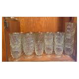 21-Piece Glassware Set with Textured Design