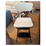 Mid-Century Folding Step Stool Chair