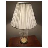 Etched Glass Table Lamp with Shade