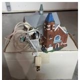 Lighted Ceramic Church Model