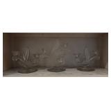 Vtg Clear Glass Candleholders