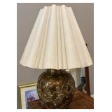 Floral Brass Table Lamp