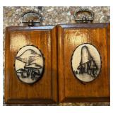 Wood Plaques With Mushroom Artwork