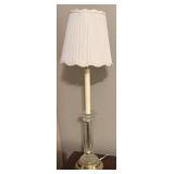 Crystal and Brass Table Lamp