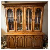 Wooden China Cabinet With Glass Doors