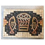 Mosaic Art With Fish and Basket