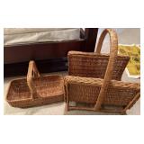 2 Wicker Handled Baskets