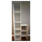 Two White Storage Shelves