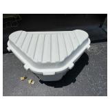 Coleman triangular boat dock box 3ft x 5ft approx