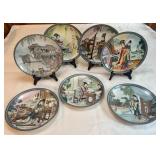 Set of 7 Decorative Asian Collector Plates