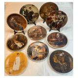 Collection of 10 decorative Norman Rockwell Plates