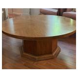 Round Wood Coffee Table, 44-Inch