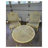 Vintage 3pc Yellow Patio Set