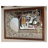 Windsor Style Art floral wall mirror