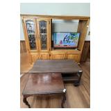 Entertainment Center & Two Coffee Tables