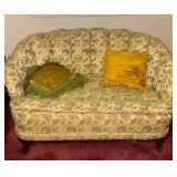 Upholstered Floral Loveseat, 53x34x31 Inches