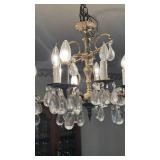 Vintage/Antique brass and crystal chandelier