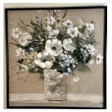 Contemporary Framed Floral Bouquet Canvas Print