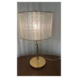 Glam Contemporary Crystal & Gold Finish Table Lamp
