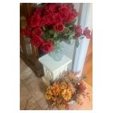 Decorative Floral Arrangements & White Pedestal