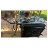 Outdoor Patio Set With Table, Chairs, Decor