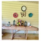 Vintage Teak Table With Decor Items