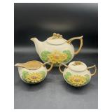 Vintage Floral Ceramic Tea Set (3 Pieces)