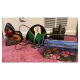 3 Stained Glass Accent Lamps