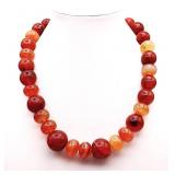 Natural Large Mixed Shape Carnelian Necklace