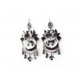 Sterling Mexican Wedding Chandelier Earrings