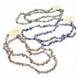 3 Strands Of Gemstone Chips