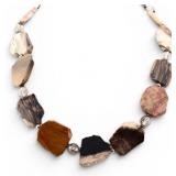 Natural Landscape Jasper & Smokey Quartz Necklace