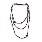 3-Strand Leather & Agate Druzy Layering Necklace