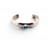 Collectors: Sterling Cuff Turquoise Bracelet