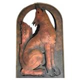 Metal Wall Hanging of Howling Wolf