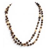 Double Strand Tigers Eye and Agate Necklace