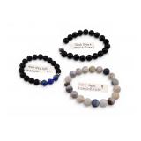 Lot of 3 Men's Gemstone Bracelets