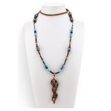 Turquoise Cholla and Copper Necklace