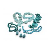 Unusual Dyed Turquoise & Howlite Beads