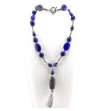 Artist mRm: Premium Grade Lapis Lazuli Tassel Neck
