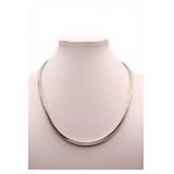 Vintage 'GM' Sterling 6mm Omega Necklace 18'