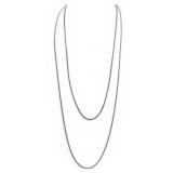 Lot: 2 Solid Sterling Silver Rolo Chains