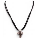 James Avery Vintage Retired Puff Cross Necklace