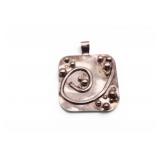 'mRm' Artisan Sterling Modernist Play Pendant