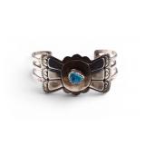 Sterling And Turquoise Cuff Bracelet