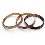 3pc Hand-Polished Natural Horn Stackable Bangle