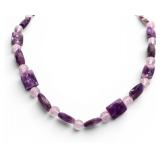 Natural Amethyst Multi-Shape Beaded Necklace