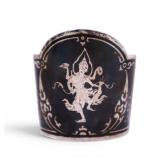 Siam Sterling Nielloware  Wide Cuff Bracelet