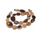 Organic Polished Horn Large Oval Bead Strands
