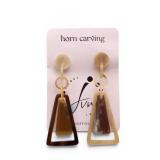 Horn Triangle Geometric Post Earrings